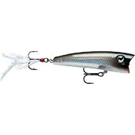 Rapala XRap Pop Topwater Lure, 2 34, 38 Oz, Pearl Grey Shiner, Floating XRP07PGS